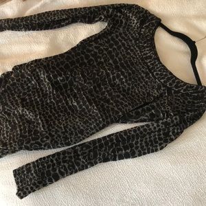 Black & silver BCBG leopard print cocktail dress!